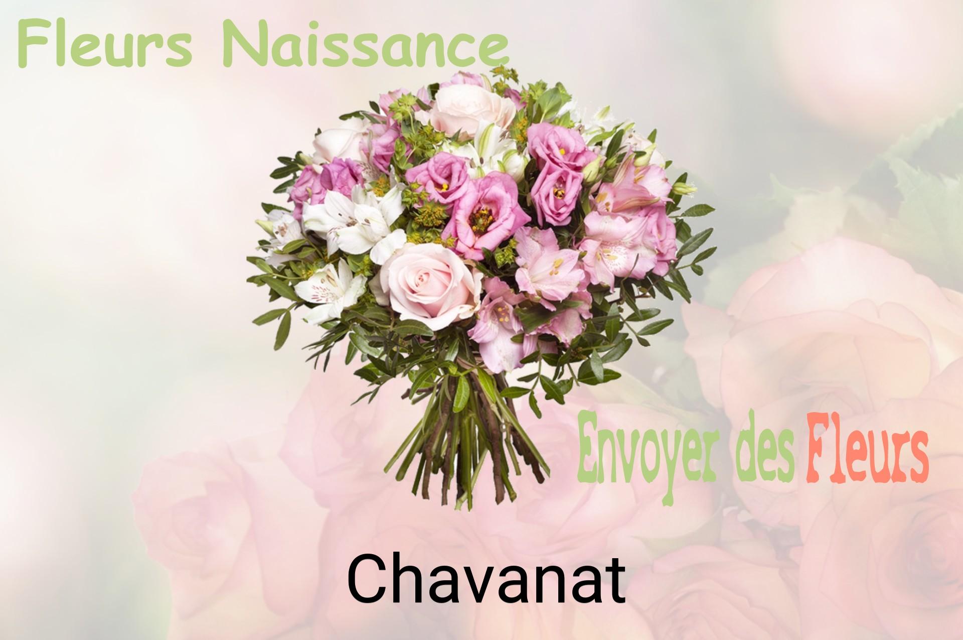 Bouquet de fleurs de naissance livré à Chavanat