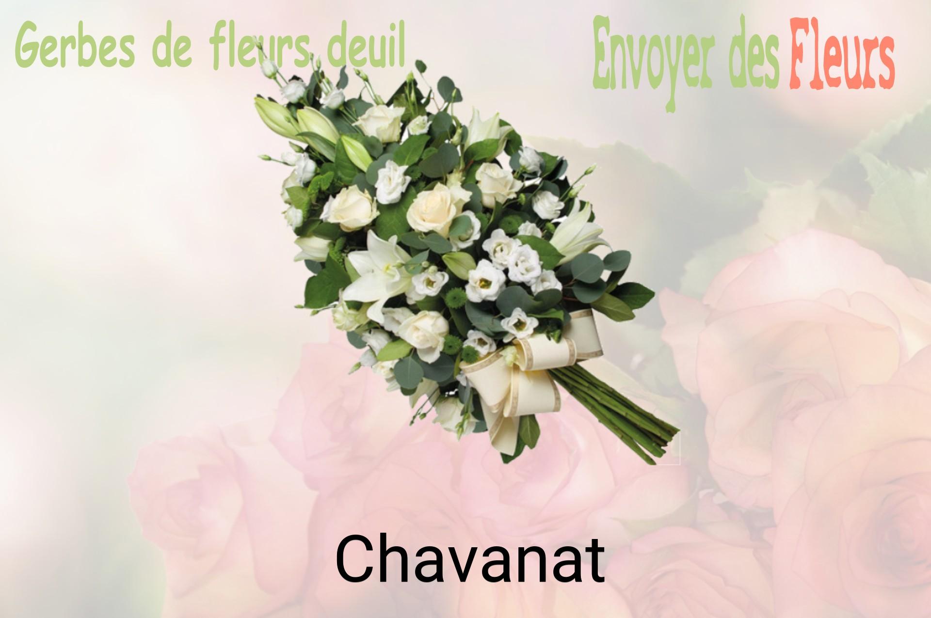 Gerbe de fleurs de deuil livrée à Chavanat